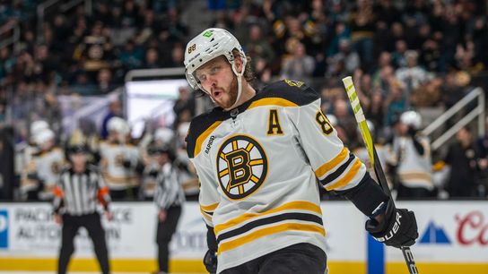 David Pastrnak’s milestones underscore his role as a foundational face of the franchise taken at BSJ Headquarters (Bruins)